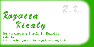 rozvita kiraly business card
